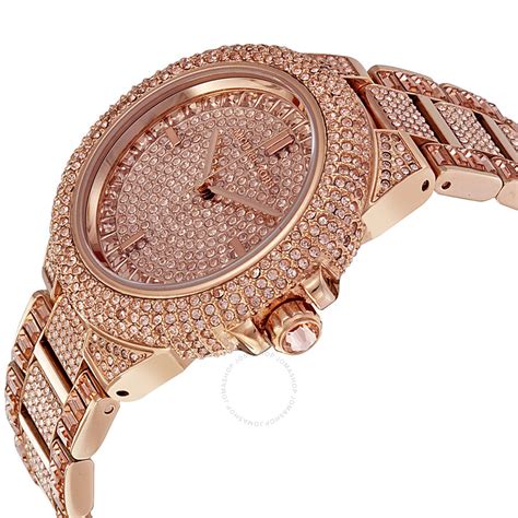 michael kors rose gold watch diamonds|rose gold watch with numbers.